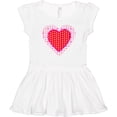 thumbnail image 3 of Inktastic Valentine Red Heart with Dots Girls Toddler Dress, 3 of 5