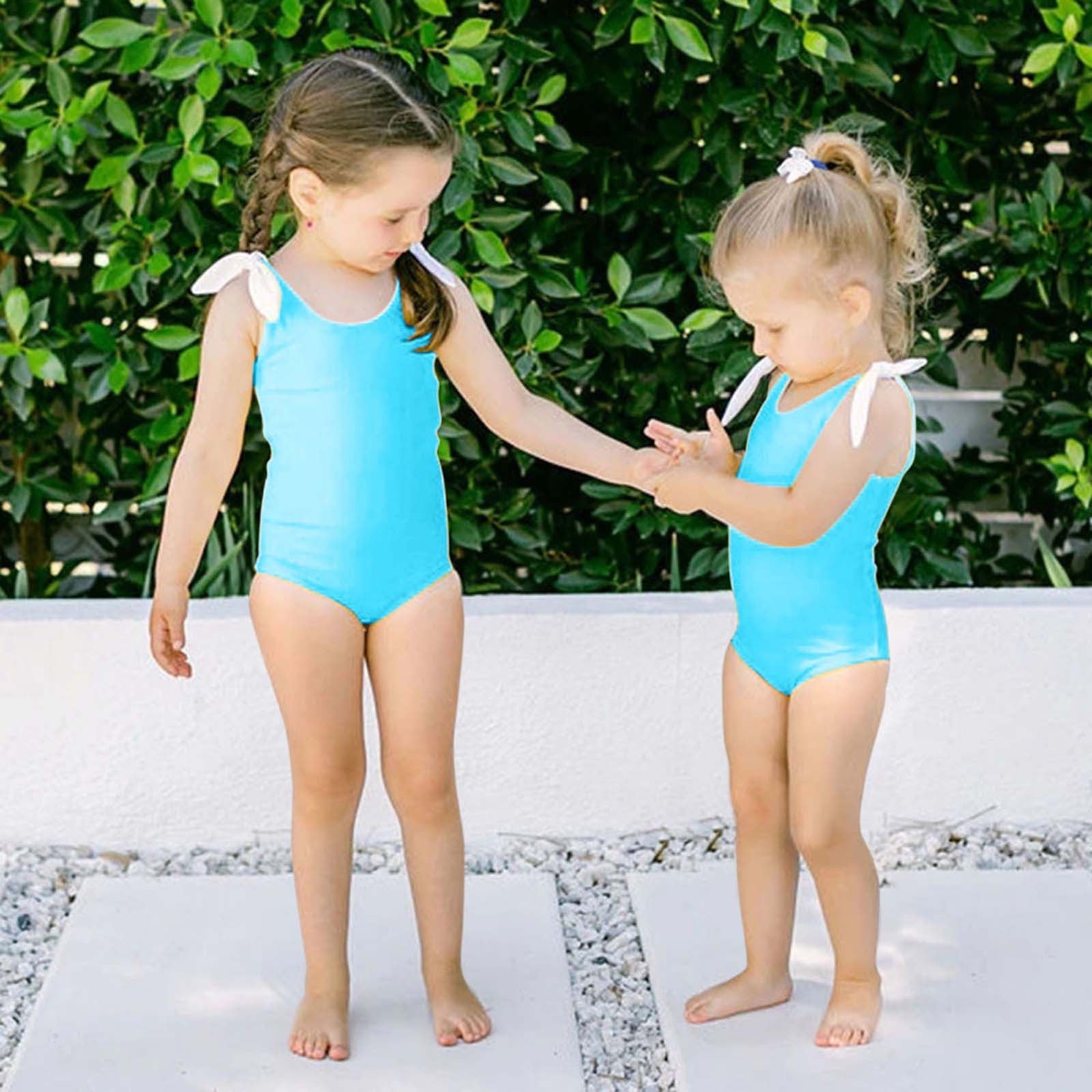 Dvkptbk Baby Girl Bathing Suit Toddler Girls Two Piece Swimsuit Bikini Bottoms Swimming Suit Summer Beach Wear Baby Beach Essentials Summer Savings Clearance Walmart