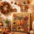 thumbnail image 3 of Autumn Pearl Diamond Painting Kit , Thanksgiving Complete Craft Set for Home Wall Table Decor Display, Festive Pearl Diamond Painting Kit for Seasonal Party Decoration Gift(Pumpkin Harvest), 3 of 5