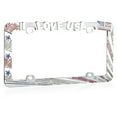 thumbnail image 2 of Valor  Glamorous I Love Usa Design Metal License Plate Frame With Contours Of Red Crystals, 2 of 2