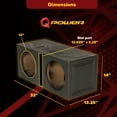 thumbnail image 2 of QPower QBOMB12V Dual 12" Vented Ported Subwoofer Sub Box w/ Bedliner Spray, 2 of 9