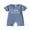 Blue, variant on BemeyourBBs Newborn Baby Boy Little Brother Outfit Waffle Knit Romper Letter Embroidered Short Sleeve Crew Neck Jumpsuit Casual Infant Summer Spring Clothes