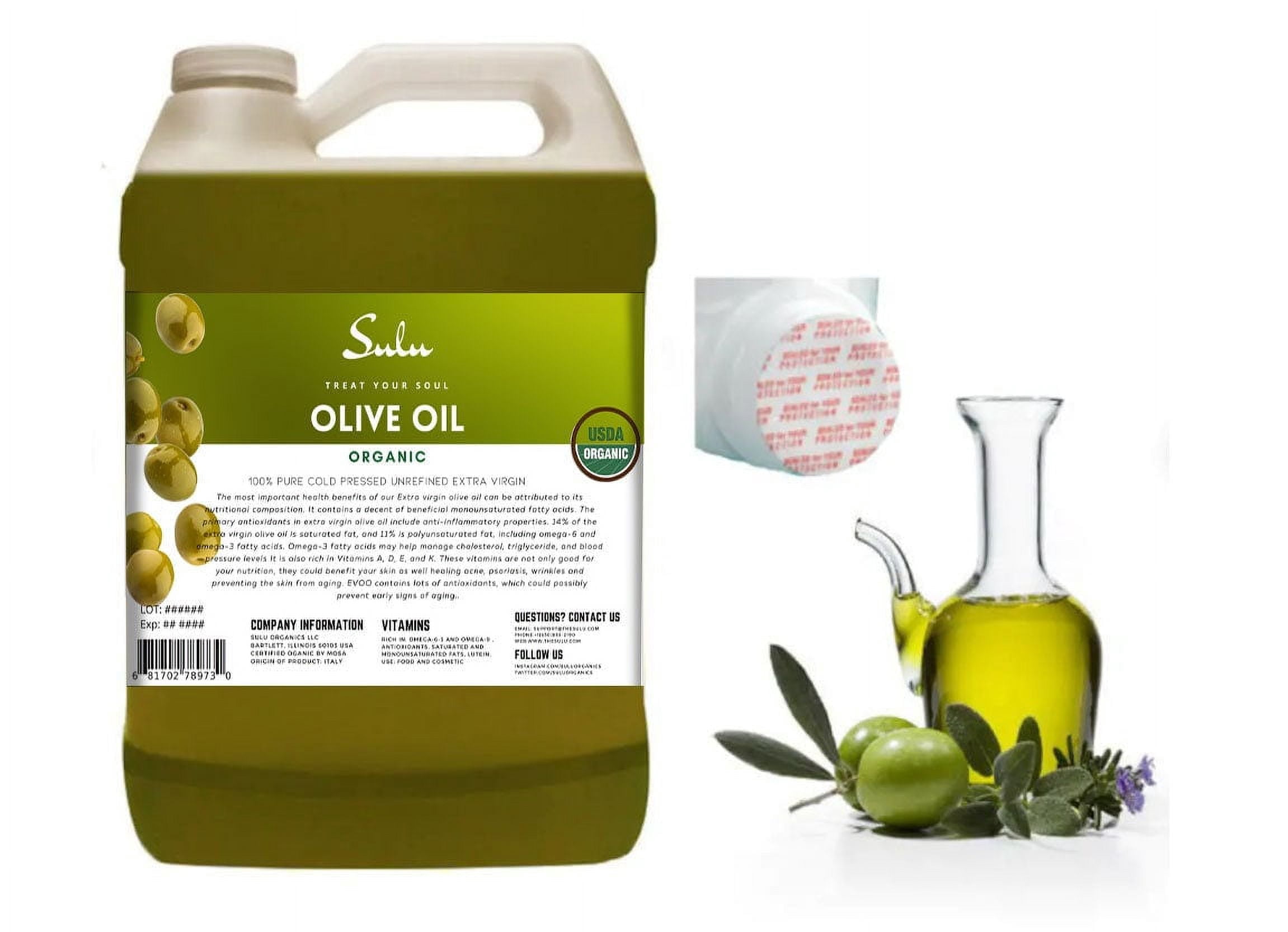 1 GALLON OF 100% Pure Organic Extra virgin Olive oil Unrefined