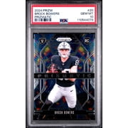 Graded 2024 Panini Prizm Brock Bowers #20 Prizmatic Rookie RC Football Card PSA 10 Gem Mint