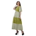 thumbnail image 2 of Moomaya Robes d'Été Imprimées à Manches Courtes pour Femmes, Tenue de Fête Décontractée, 2 of 4