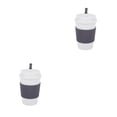 thumbnail image 2 of Wosthever Taza de café de trigo, taza de té de la leche de estilo Simple, tazas para el hogar, palo de sellado, botella de moda, artículos Gris 2Conjunto, 2 of 6