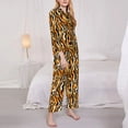 thumbnail image 3 of Yiaed Zebra Print Pajamas Women's Long Sleeve Sleepwear Soft Button Down Loungewear Pjs Lounge Set Nightwear Womens Pajama Pants-Small, 3 of 7