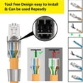 thumbnail image 3 of 2 Pcs For Rj45 Cat7 Connectors Tool Free Shielded Toolless Modular Network Plug For Installation Ca, 3 of 3