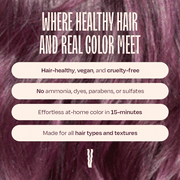 oVertone Color Depositing Semi-Permanent Hair Dye Conditioner - 8 oz For All Hair Types & Color-Treated Hair, Moisturizing Shea Butter & Coconut Oil - Vegan & Cruelty-Free, Smoky Magenta