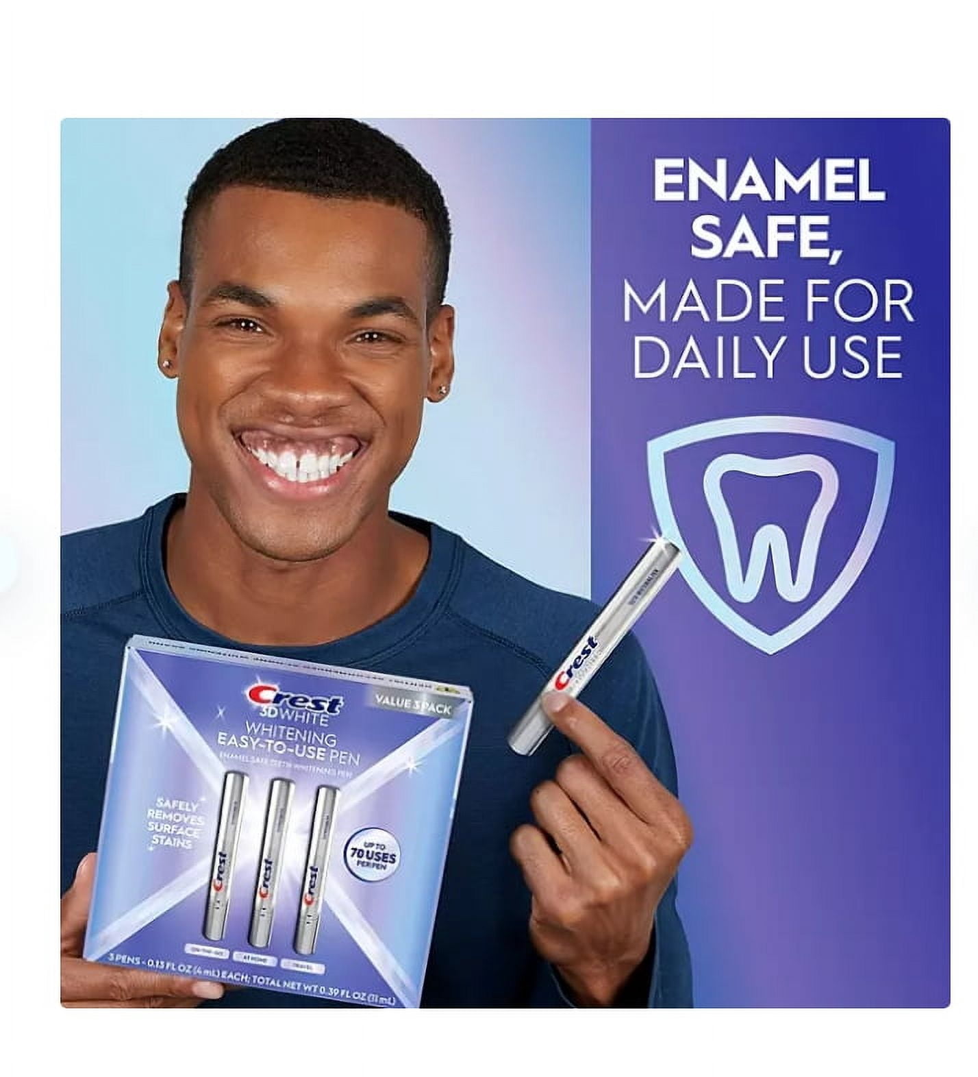 Crest 3DWhite Enamel Safe Teeth Whitening Pens, 0.13 fl. oz., 3 pk.