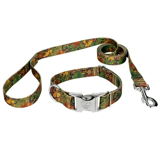 Country Brook Petz® Premium Southern Forest Camo Dog Collar and Leash, Small
