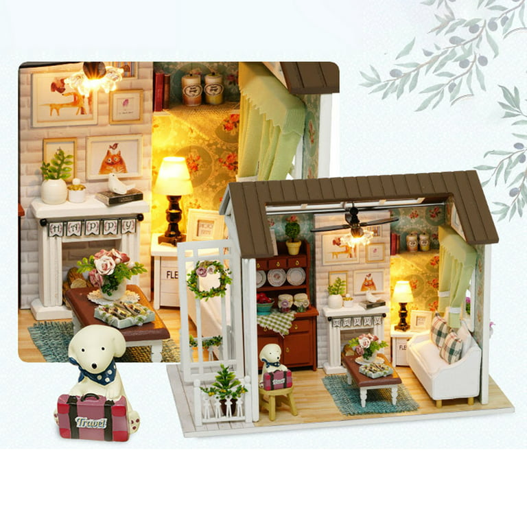 DIY Dollhouse with free building plans - The Creative Mom