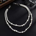 thumbnail image 5 of Pants Chain for Women Men Silver Pearl Cross Link Wallet Chain Layered Jeans Body Jewelry Biker Hip Hop Punk Jewelry, 5 of 5