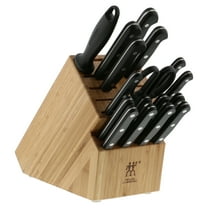 ZWILLING Twin Gourmet Classic 18-pc Knife Block Set, German Stainless Steel, 3 Rivet Handle, No-Stain, Includes Shears Honing Steel, Made in Spain