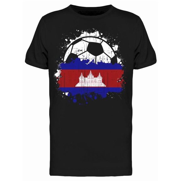 Soccer Team Of Cambodia T-Shirt Men -Image by Shutterstock Men T-Shirt, Male 3X-Large