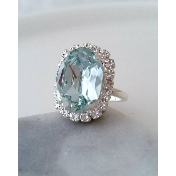 Natural Aquamarine Ring, Stone Ring, March Birthstone Ring, High quality Aquamarine Jewelry, Ocean Inspired Jewelry