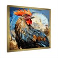thumbnail image 2 of Designart "Colorful Cubic Rooster Collage I" Animals Framed Wall Art Decor - Modern Red Chicken Hallway Framed Wall Art Decor, 2 of 6