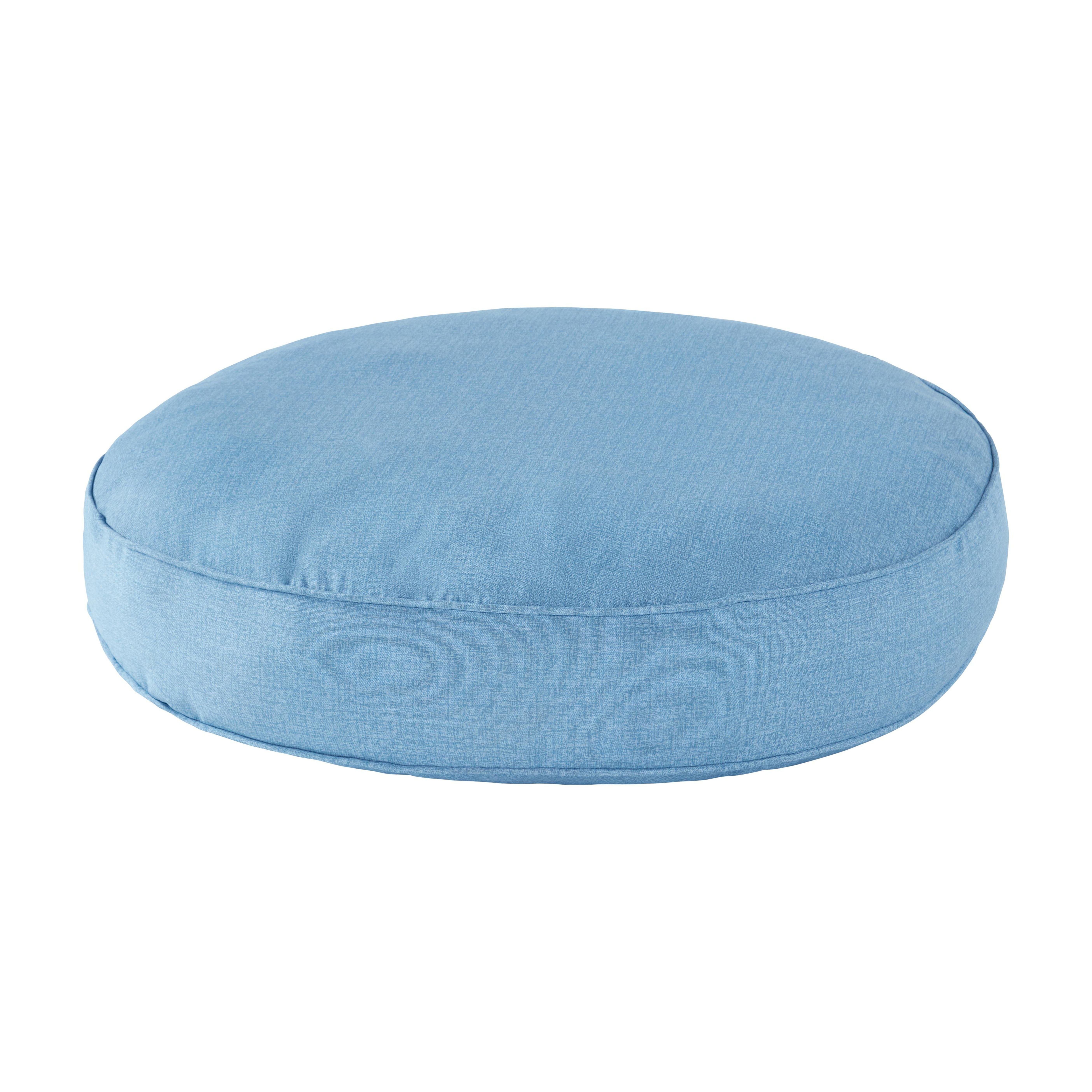 Happy Hounds Gordie Indoor/Outdoor Round Dog Bed, Large (42"), Denim