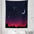 thumbnail image 1 of Night Tapestry, Red Sky at Starry Landscape and Mountains Astrology Astronomy, Fabric Wall Hanging Decor for Bedroom Living Room Dorm, 5 Sizes, Indigo Magenta Black, by Ambesonne, 1 of 1