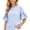 Dark Blue, variant on Blouses for Women Casual,Plaid Shirts for Women Gingham Top Checkered 3/4 Ruffle Sleeve T-shirt Round Neck Spring Tops
