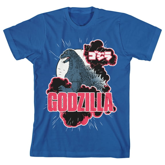 Classic Godzilla Youth Royal Blue Graphic Tee-M