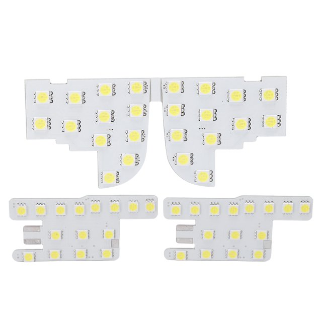 Panel de luz de mapa de cúpula de coche 54LEDs 4PCS Bombilla de luz de techo interior de coche Alto brillo 12V 5W 8000LM Anti oxidación para automóvil