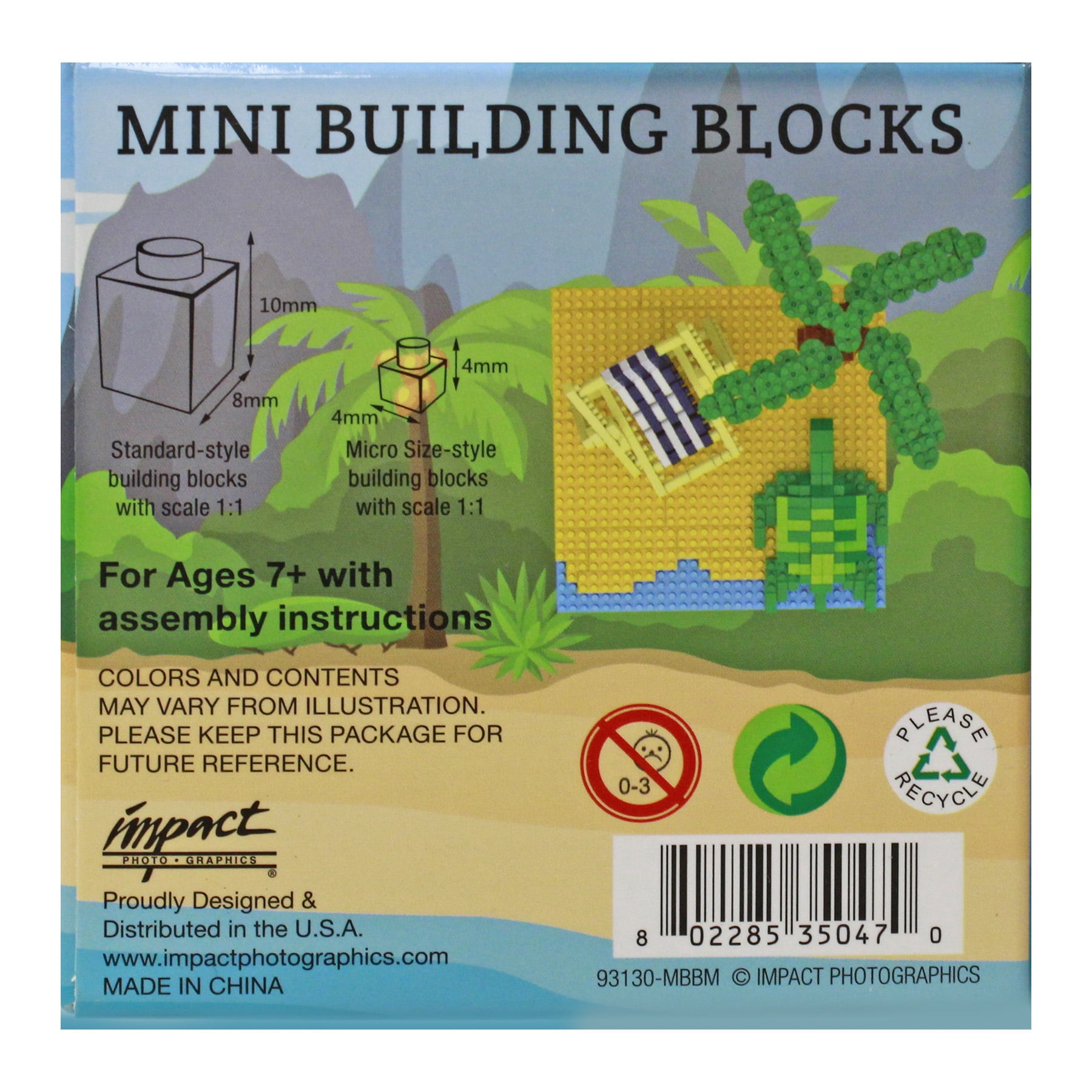 Hawaiian Collectible Hi Mini Building Blocks Beach Scene