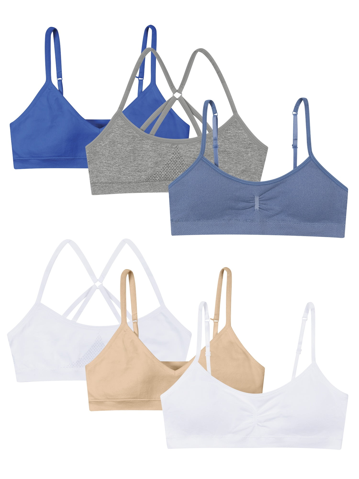 Hanes Hanes Girls Seamless Wirefree Bra, 6Pack, Sizes 416 Walmart