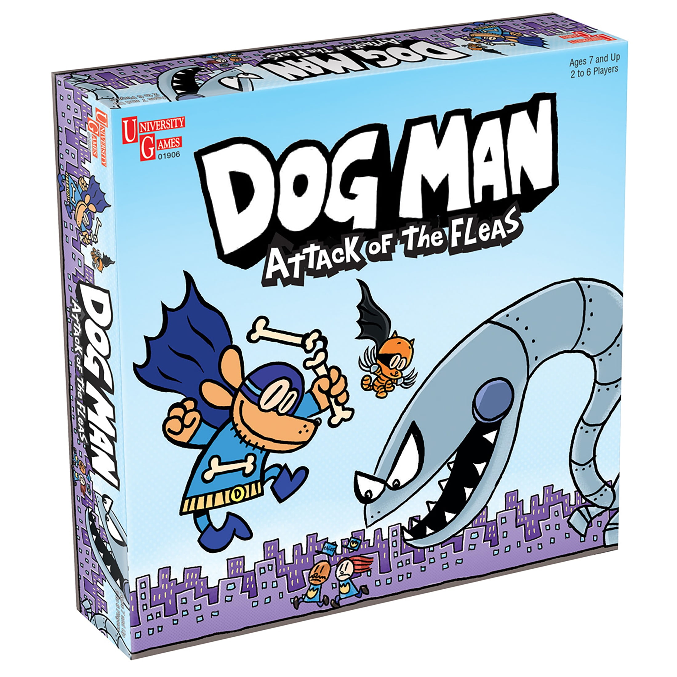 University Games Dog Man Attack of The FLEAS Cooperative Board Game