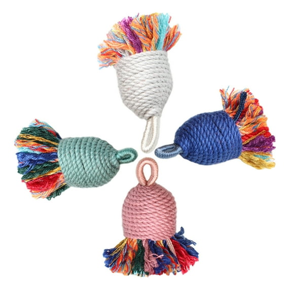 4Pcs Colored Mini Tassel Pendants Crafts DIY Tassel Charms Keychain Tassel Charms Decorative Tassels