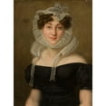 thumbnail image 2 of Karol Schweikart 14x18 Black Ornate Wood Framed Double Matted Museum Art Print Titled - Portrait of a Lady in a Cap (1824), 2 of 5