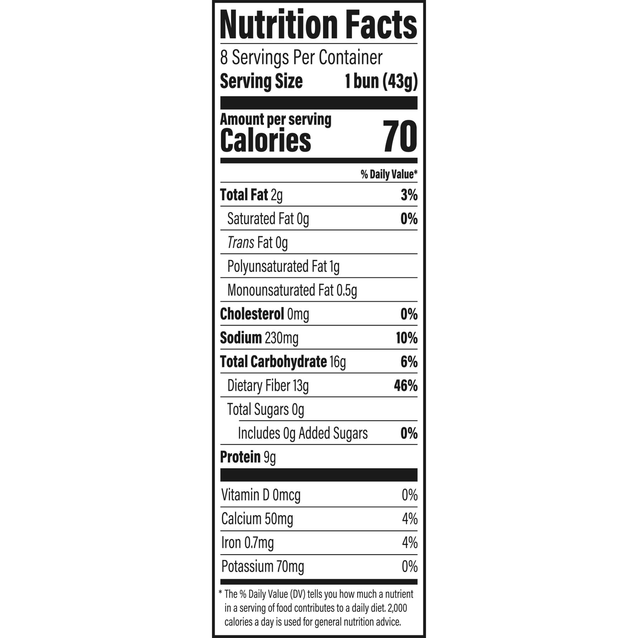 Oroweat Keto Bread, 8 count, White Hot Dog Buns, 12 oz Bag