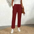 thumbnail image 5 of Guluxicc Womens Summer Casual Jogger Pants Drawstring Elastic Waist Tapered Pants with Pockets for Outdoor Activities, 5 of 7