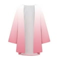 thumbnail image 4 of abtuhar Women's Cardigans,3/4 Sleeve Cardigan for Women,Chiffon Cardigan,Dressy 3/4 Sleeve Chiffon Open Front Lightweight Summer Blouse Tops,Sheer Beach Cover Up S-2XL, 4 of 4