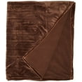 thumbnail image 1 of Beautyrest Microlight Reverse To Berber Heated Throw, 60 x 70", Chocolate, 1 of 2