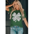 GCKG Women's Green Cheetah Clover Graphic Tee (US 46)S