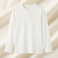 thumbnail image 4 of Xyant Toddler Baby Boys Henley Shirt Cotton Soild Long Sleeve Tops for Kids Boys (White,9-10 Years), 4 of 8