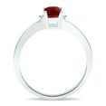 thumbnail image 2 of SZUL Women's Garnet and Diamond Classic Band in 10K White Gold, 2 of 5