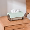 thumbnail image 3 of Dadiaei Tissue Box Holder Wall Mounted, Damage-Free Adhesive, Clear Tissue Box Holder for Bathroom, Kitchen, and Living Room, Plastic Decorative Tissue Box Home Decor Translucent, 3 of 7