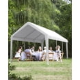 thumbnail image 5 of Kselythan Carport Replacement Canopy Cover For Tent Top,180G/220G Garage Shelter Cover,Replacement Cover,Car Shelter Cover,Waterproof,UV-Resistant 180G PE Fabric (Cover ONLY,Frame NOT Included), 5 of 7