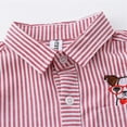 thumbnail image 5 of Atogsazn Kids Boys Cotton Shirt Children Button Striped Long Sleeve Shirts Fashion Casual Lightweight Clothes 03-Pink 4-5 Years on Clearance, 5 of 9