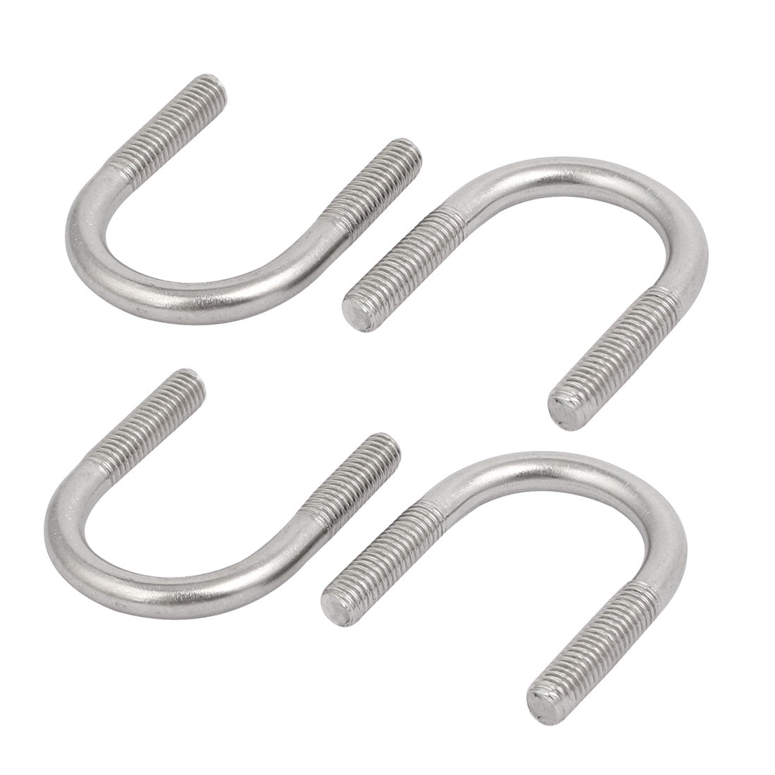 4pcs M6x22mm 304 Stainless Steel Round U Bolt with Plate Hex Nut Washer 4pcs M6x22mm 304 Stainless Steel Round U Bolt with Plate Hex Nut Washer