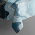 thumbnail image 3 of Blue Gold Marble Pattern Rectangle Tablecloth 60"x84",Waterproof Polyester Rectangle Table Cloth, Wipeable Spillproof Polyester Tablecloth for Dining, Camping, Indoor and Outdoor, 3 of 5