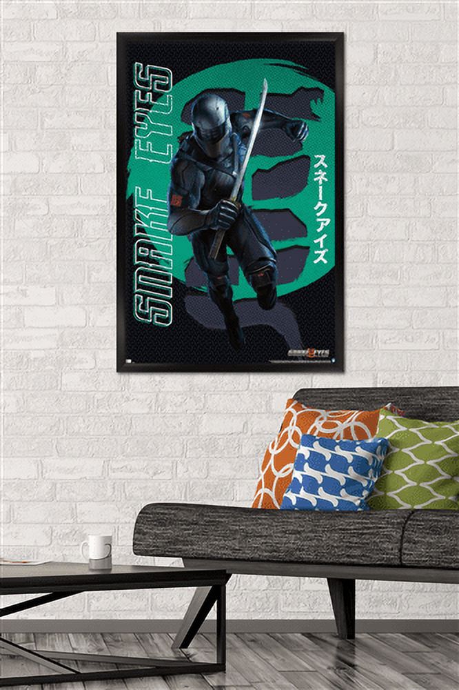 G.I. Joe: Snake Eyes - Green Wall Poster, 22.375" x 34", Framed