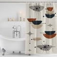 thumbnail image 3 of Navy Bohemian Shower Curtain, Waterproof Shower Curtains for Bathroom, Geometric Boho Abstract Color Block Washable Fabric Bathtub Curtain Set Bath Decor with 12 Hooks Extra Long 72"x96", 3 of 8