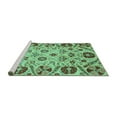 thumbnail image 2 of Ahgly Company Machine Washable Indoor Rectangle Abstract Turquoise Blue Modern Area Rugs, 5' x 8', 2 of 4