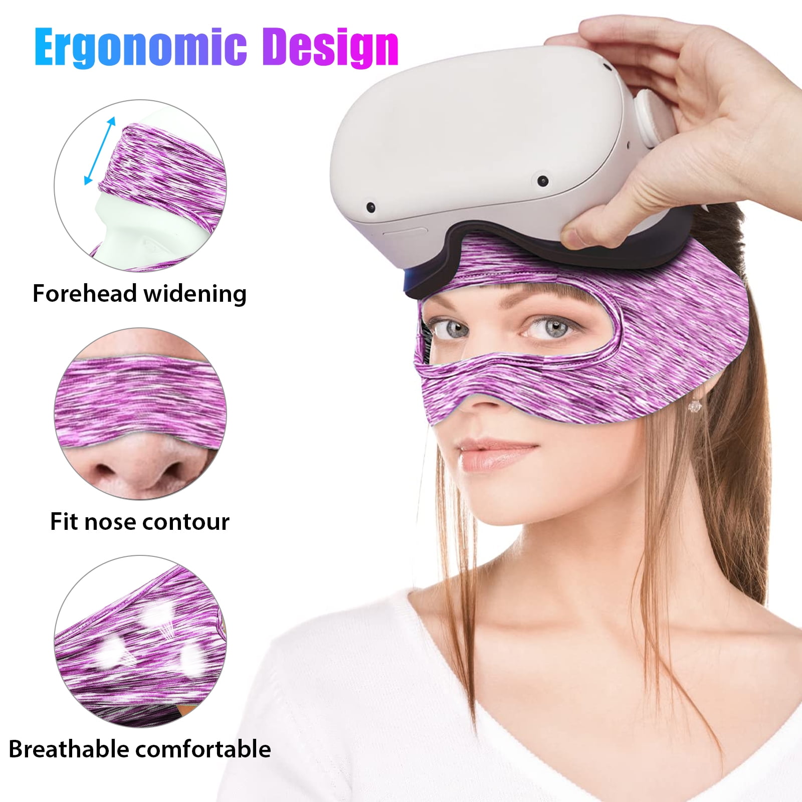 LianLe 50PCS Disposable VR Mask Face Cover Prevent Eye Infections approving 