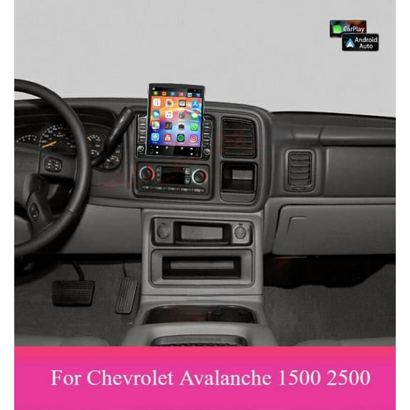 Molaner Car Radio for Chevrolet Avalanche 1500 2500 Fit for Wireless Carplay Android Auto, 9.7 inch Android 15 Touchscreen Head Unit with GPS Bluetooth WiFi, 2 32G