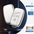 thumbnail image 3 of for Land Rover Jaguar Key Fob Cover with Keychain, TPU Key Case Fit for Evoque Velar Sport Discovery Freelander2 LR4 Sport Jaguar XF XJ XE F-PACE F-TYPE, 3 of 5