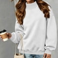 thumbnail image 4 of Sweatshirts for Women Mock Neck Long Sleeve Color Block Casual Pullover Tops, 4 of 9
